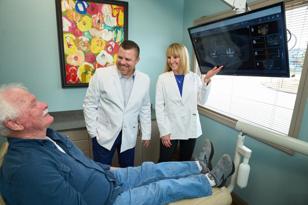 Man getting dental implants in All in the Family Dental