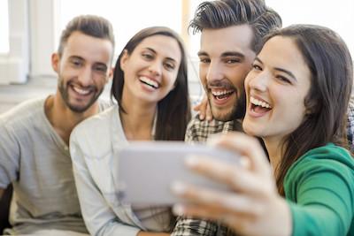Friends taking a selfie