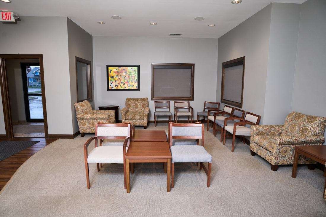 waiting room at all in the family dental