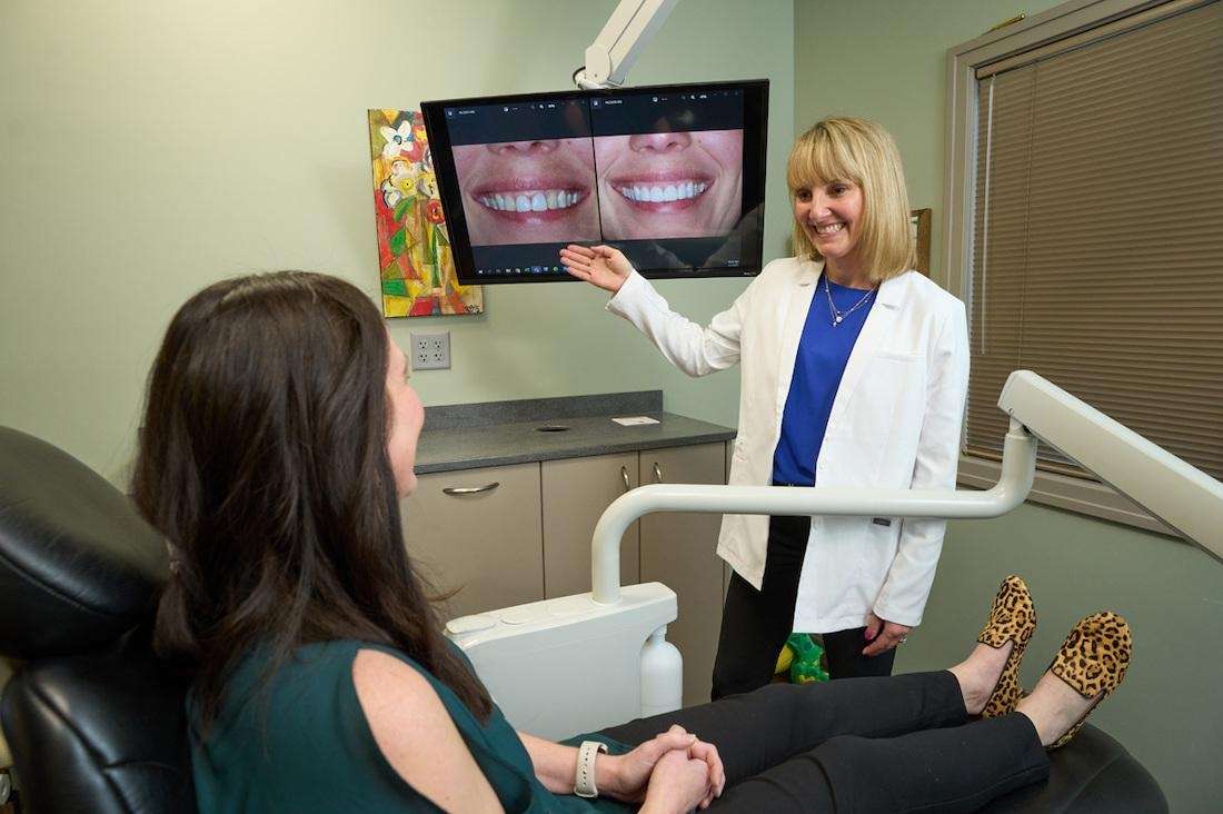 Patient Looking at Photos of Smile